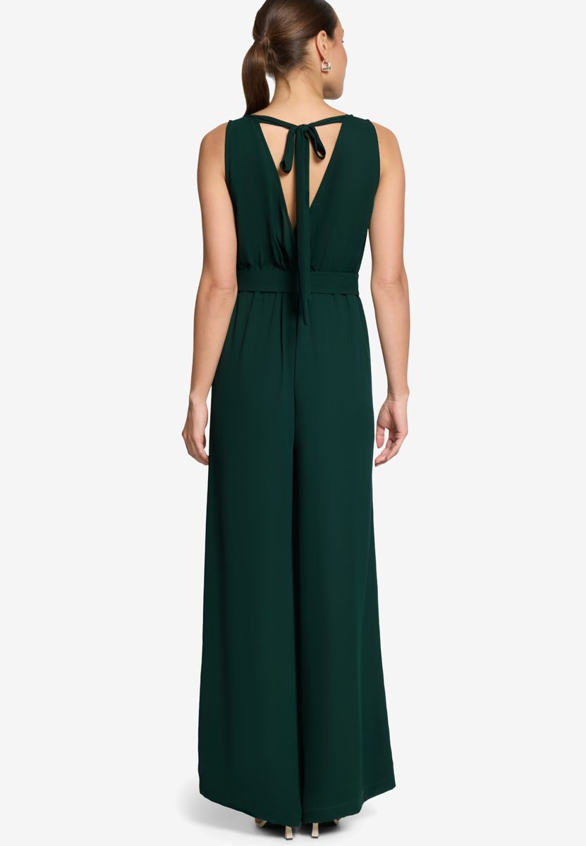 Ärmelloser Jumpsuit mit weitem Bein
