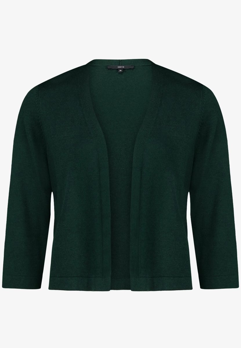 Kurze Feinstrickjacke mit 3/4-Arm