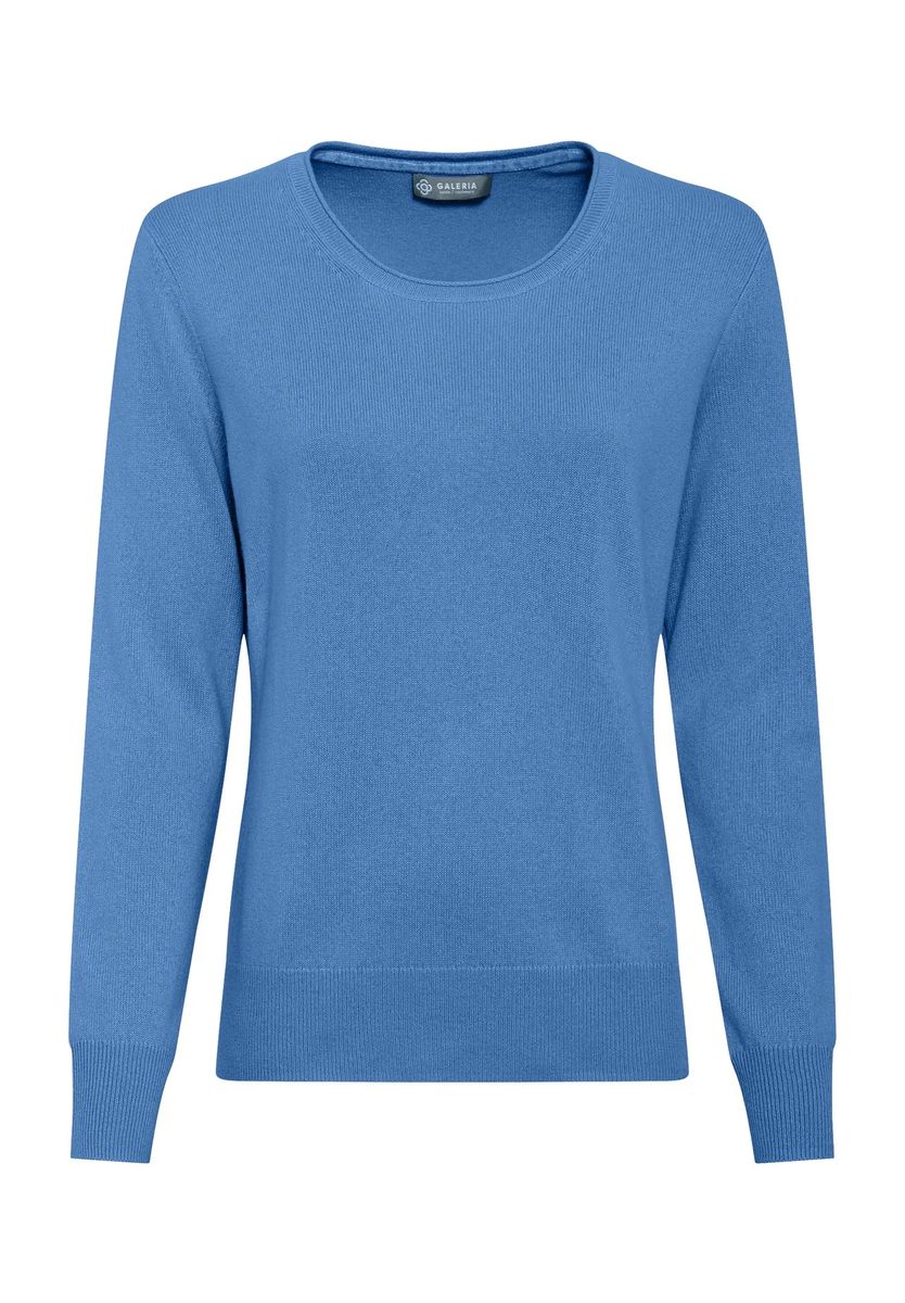 Eleganter Seide-Kaschmir Rundhals-Pullover