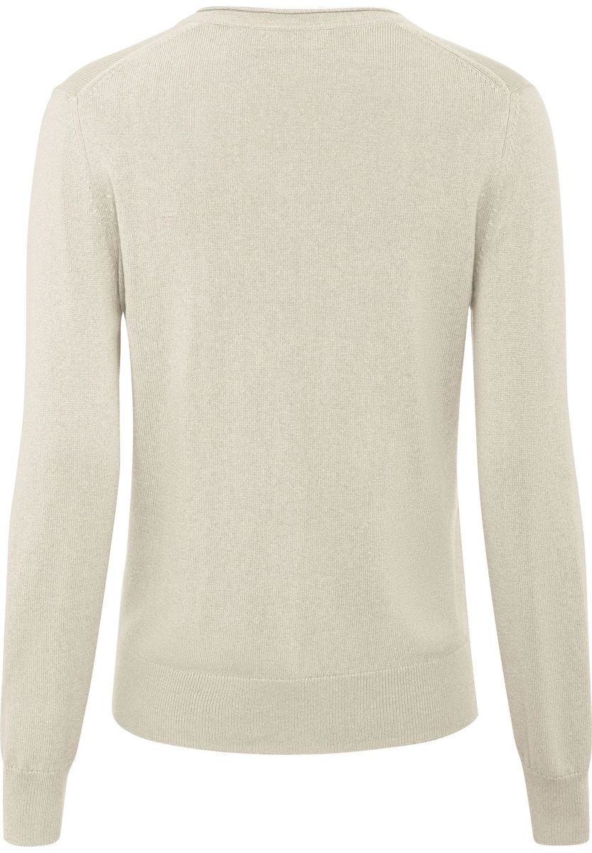 Seiden-Kaschmir-Pullover mit V-Ausschnitt