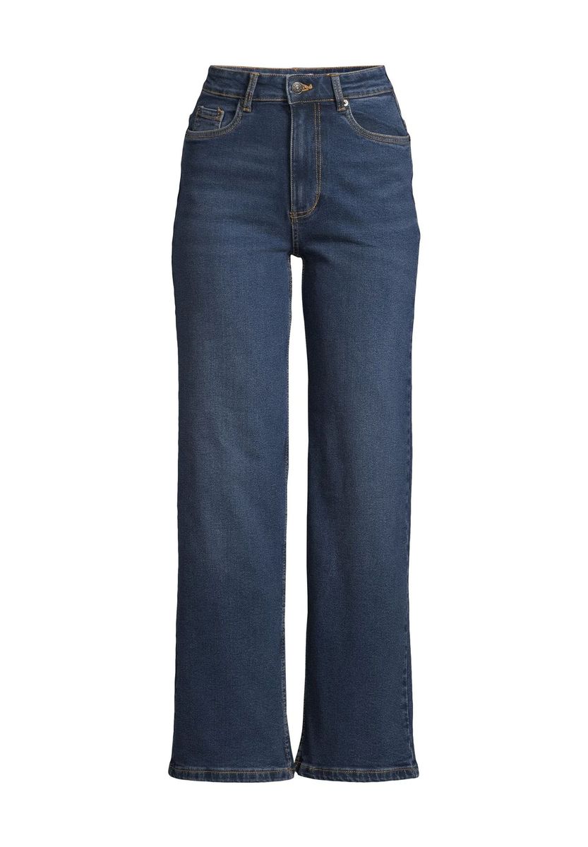 High-Waist-Jeans mit geradem Bein