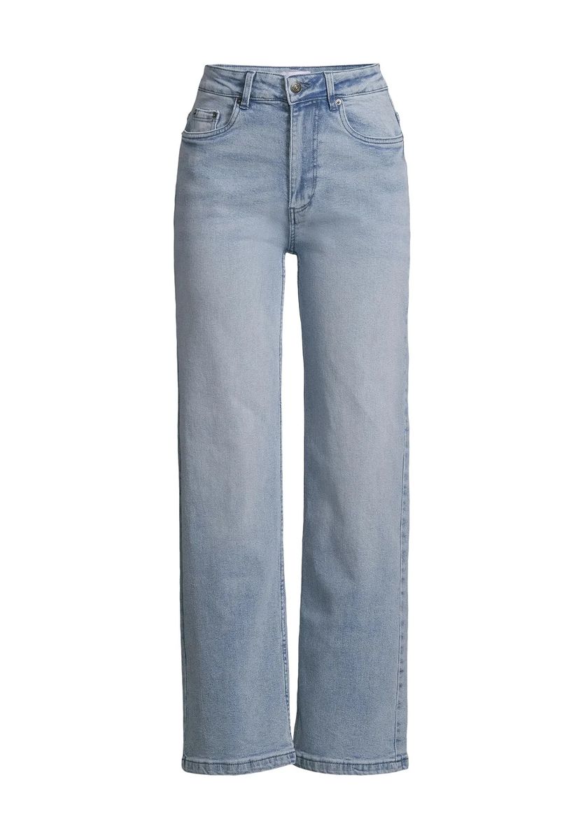 High-Waist-Jeans mit geradem Bein