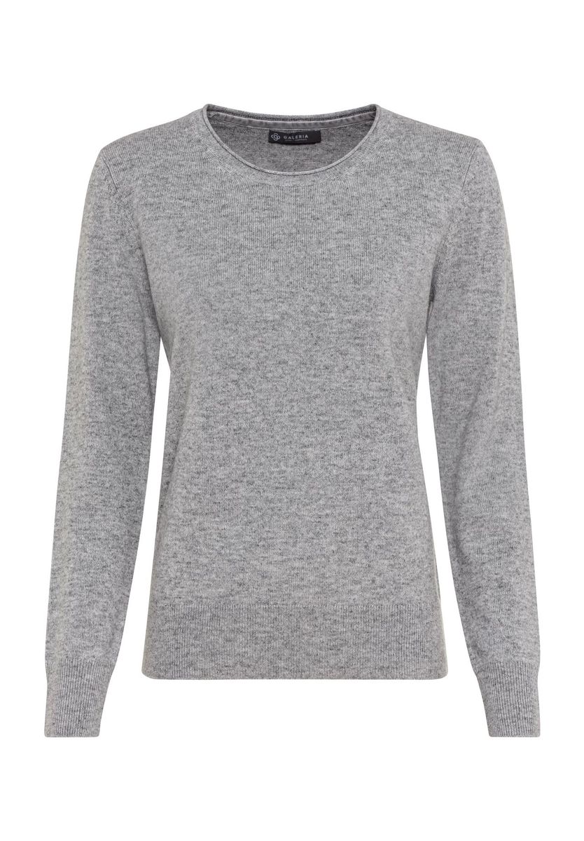 Seide-Kaschmir-Pullover mit Rundhalsausschnitt