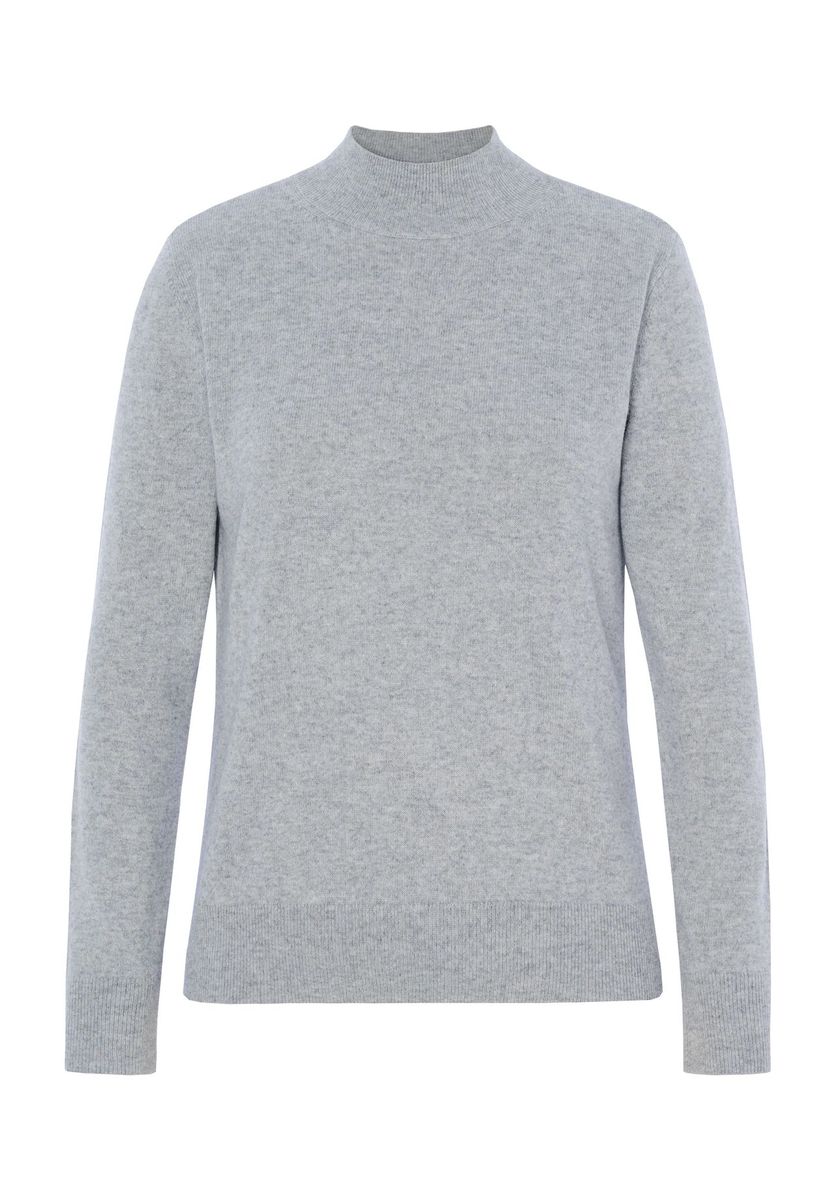 Edler Seide-Kaschmir Pullover mit Stehkragen