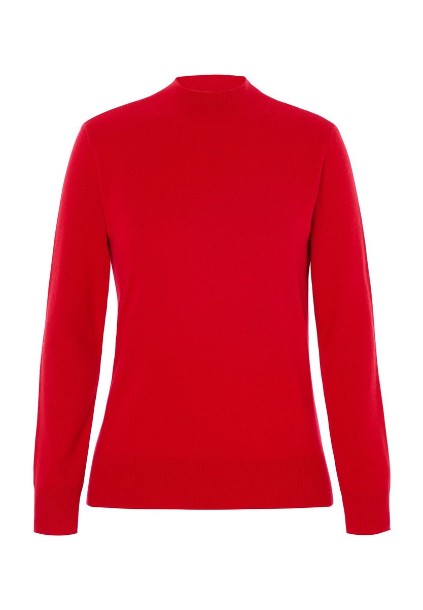 Seide-Kaschmir-Pullover mit Stehkragen