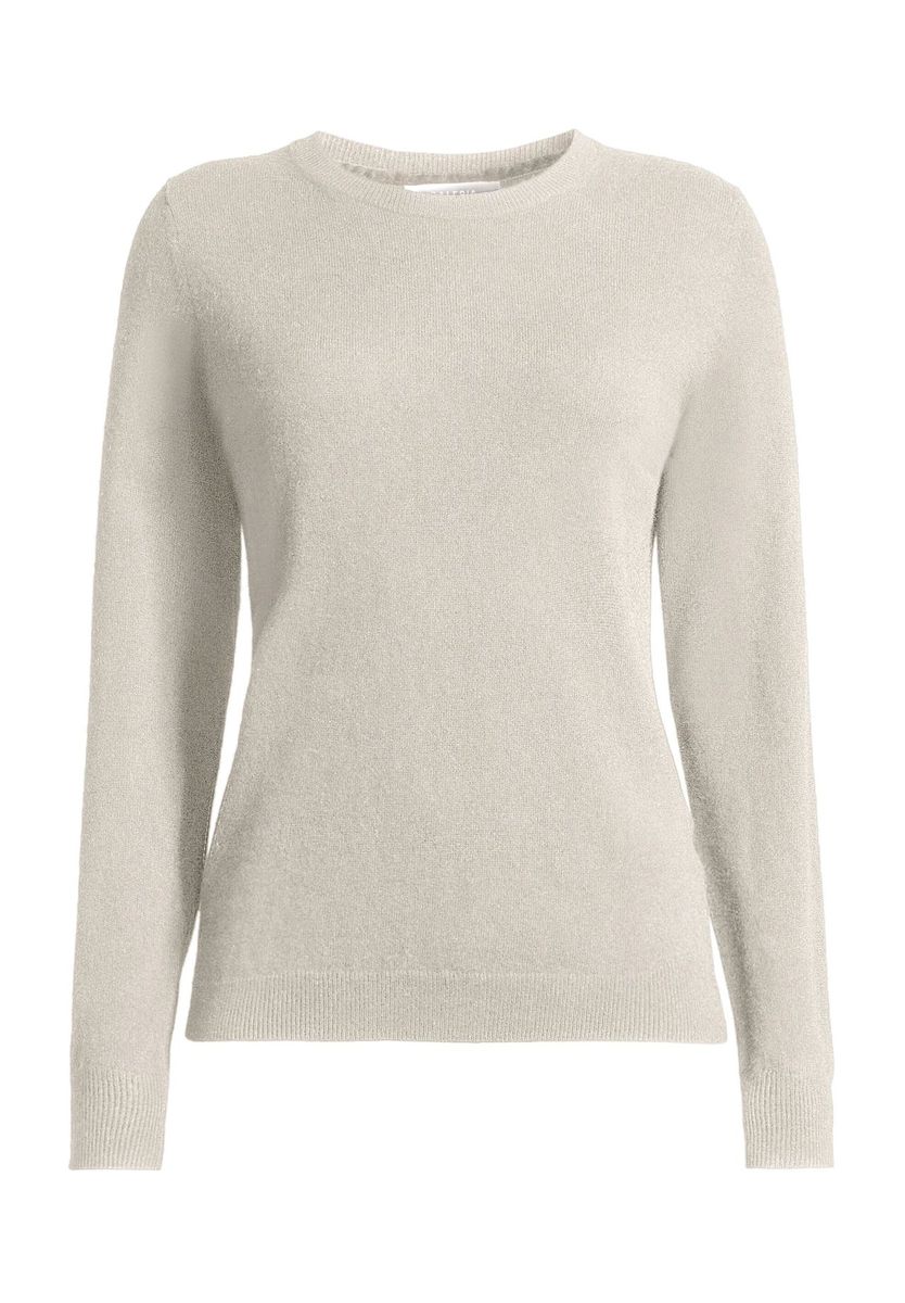 Klassischer Kaschmirpullover mit Rundhalsausschnitt