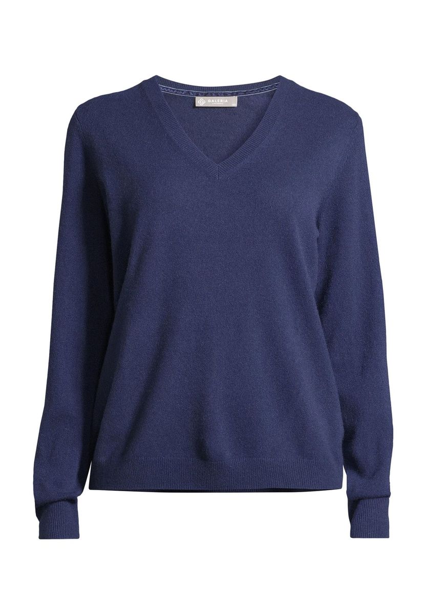 Weicher Kaschmirpullover mit V-Ausschnitt