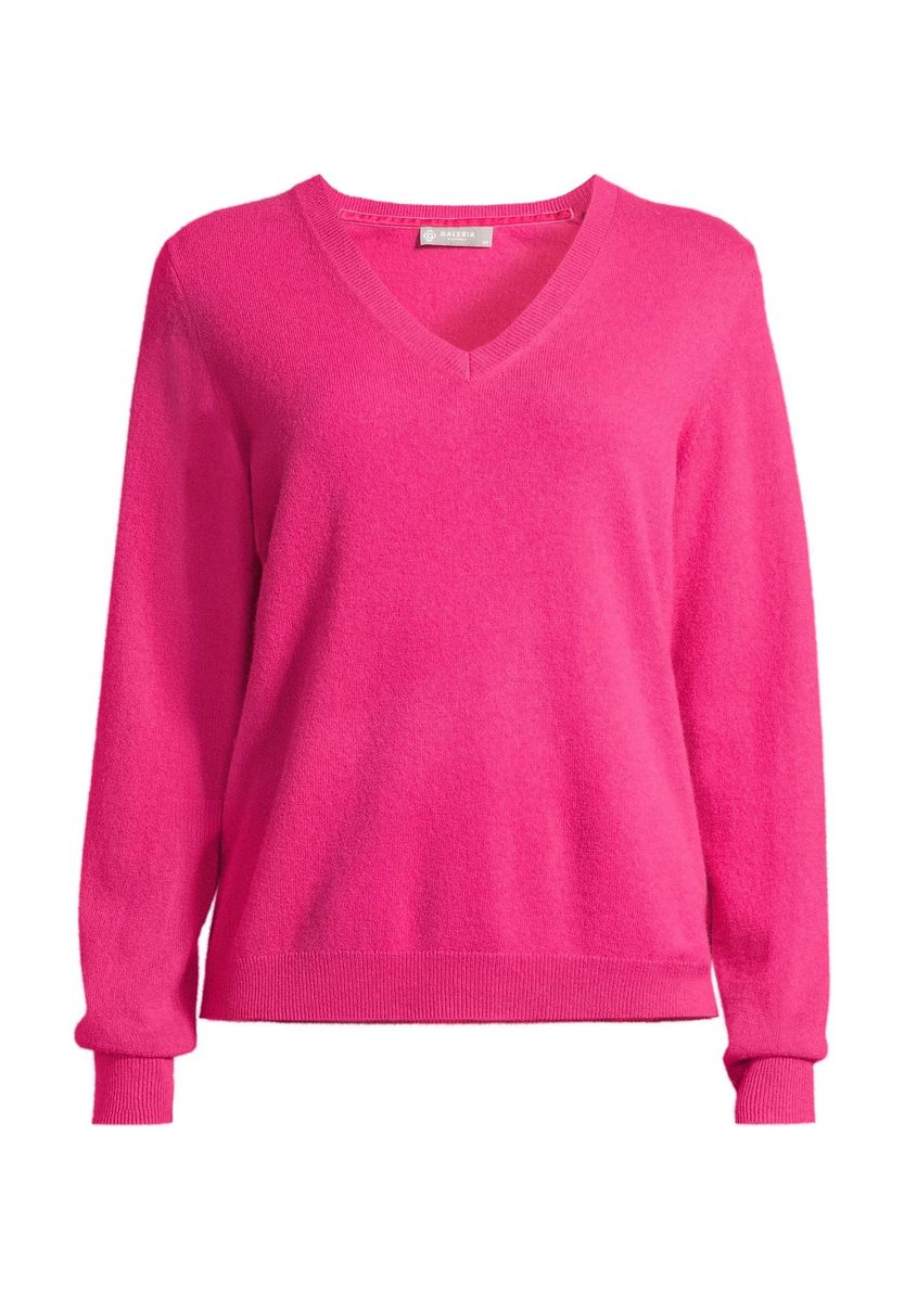Weicher Kaschmirpullover mit V-Ausschnitt