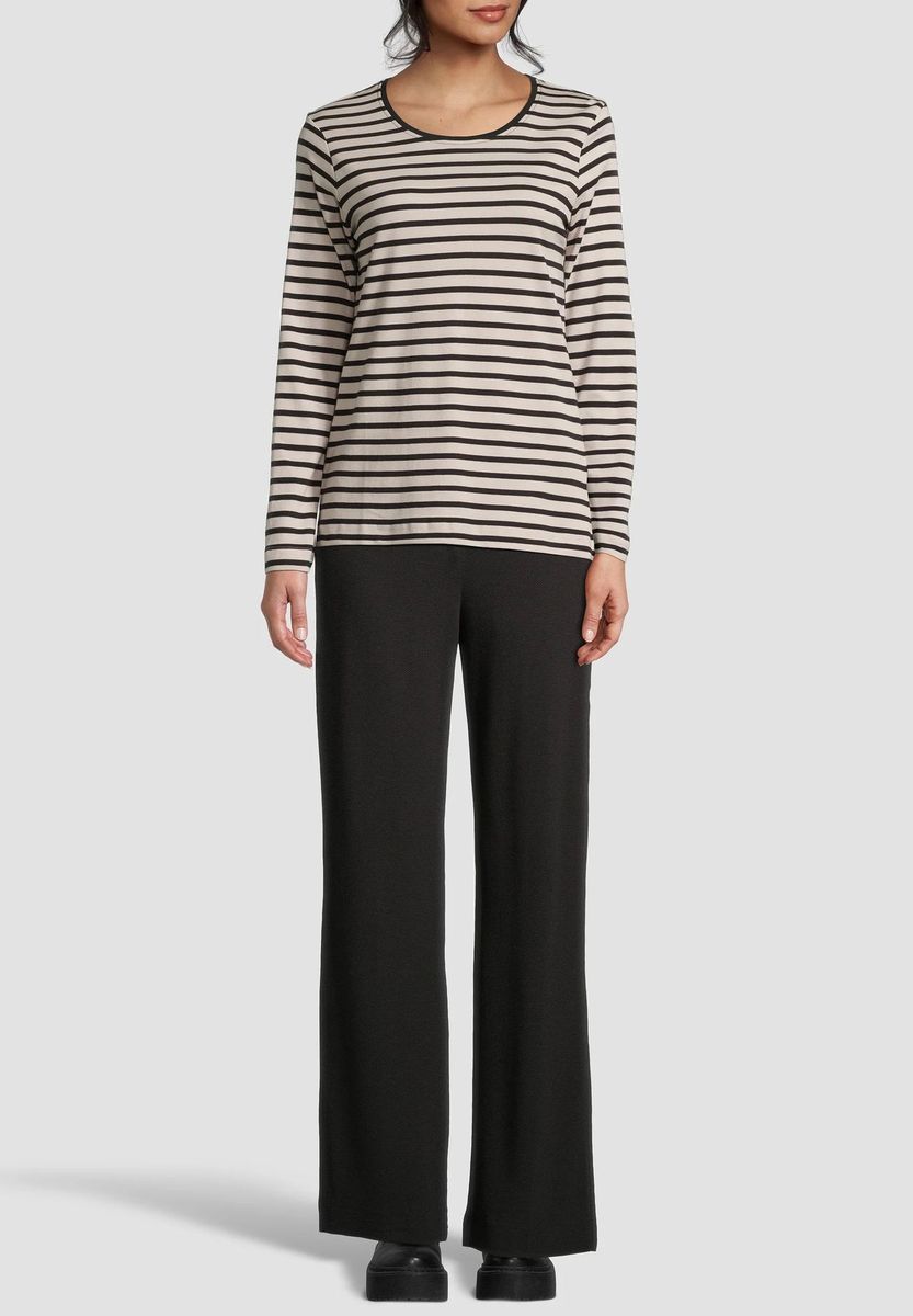 Gestreiftes Baumwoll-Langarmshirt