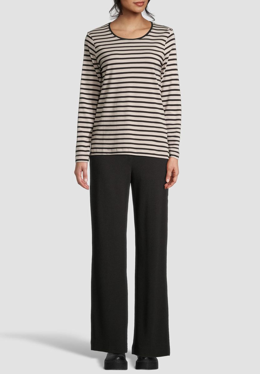 Gestreiftes Baumwoll-Langarmshirt