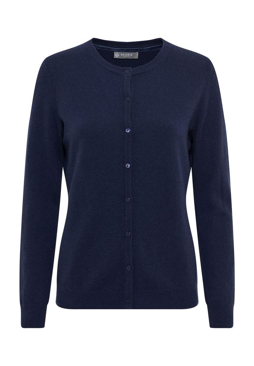 Essentieller Kaschmir-Cardigan mit Rundhals