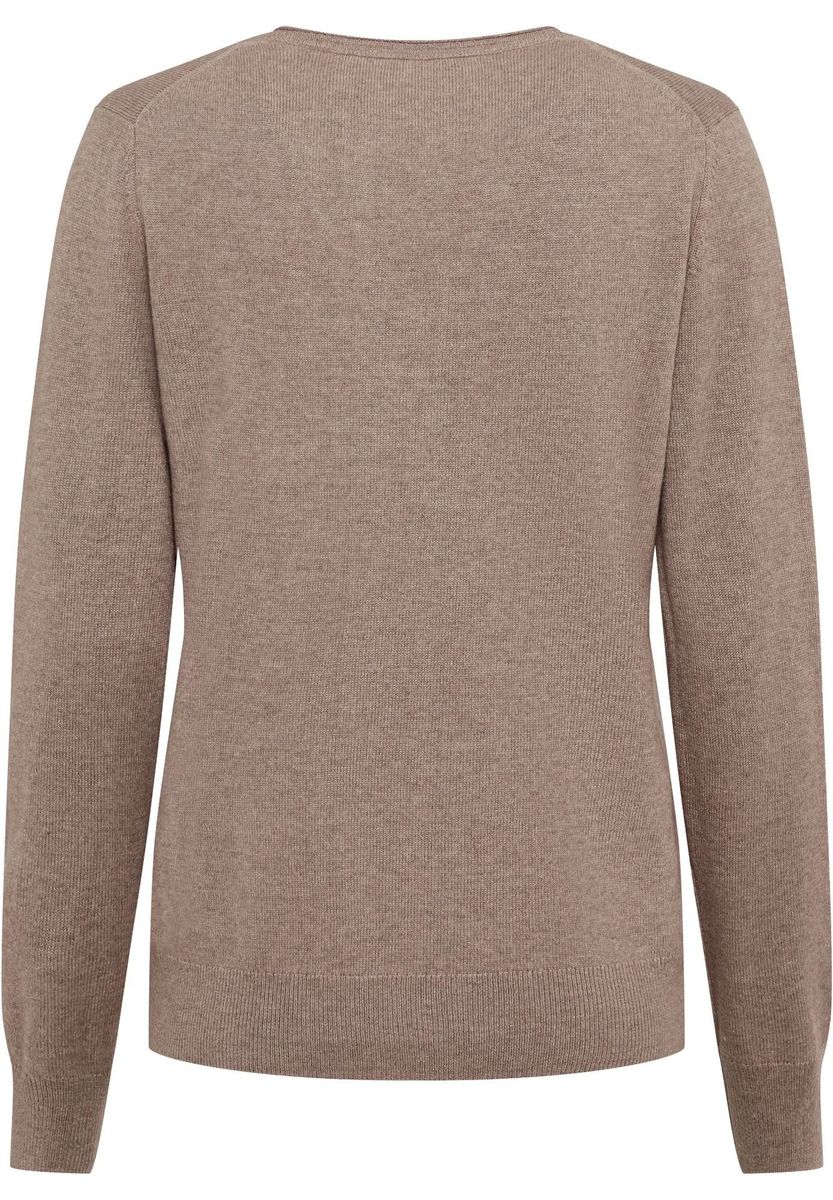 Weicher Seide-Kaschmir-Pullover mit V-Ausschnitt