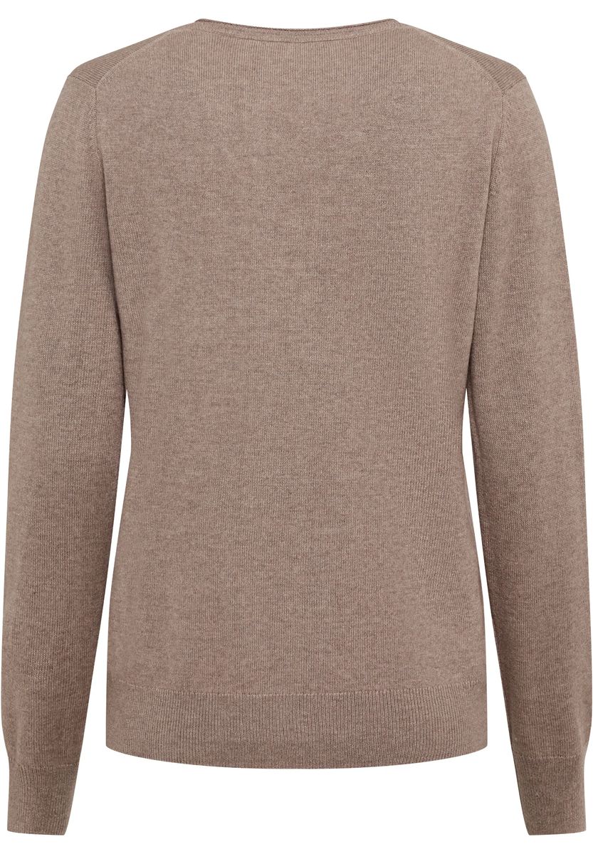 Weicher Seide-Kaschmir-Pullover mit V-Ausschnitt