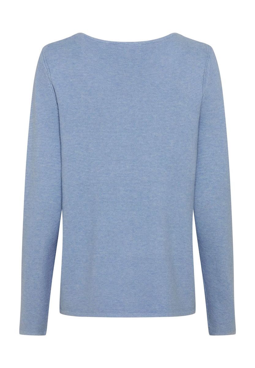 Strukturierter Pullover mit U-Boot-Ausschnitt
