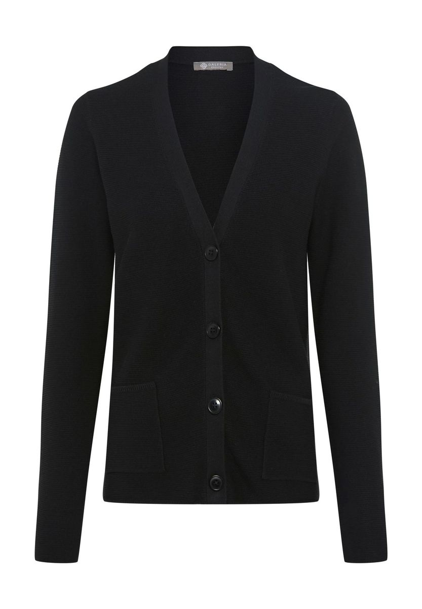 Klassische Strickjacke mit V-Ausschnitt