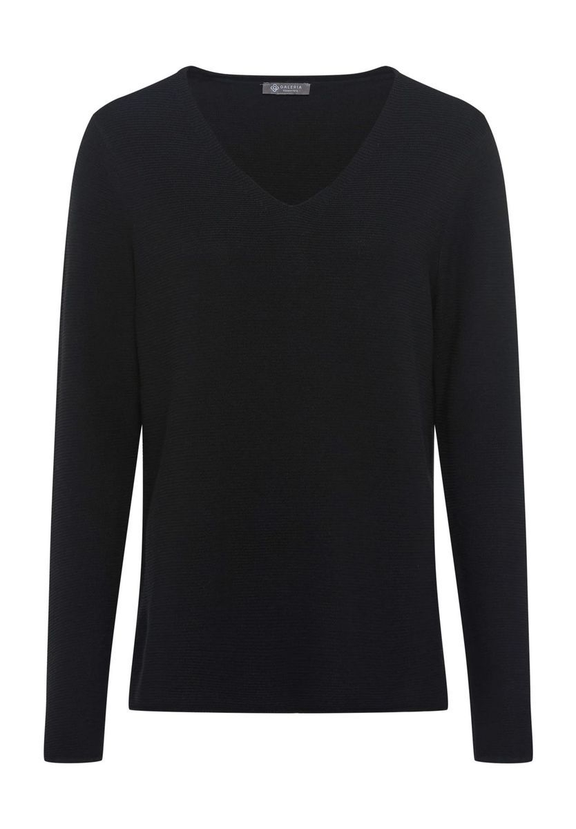 Klassischer V-Ausschnitt Baumwollpullover