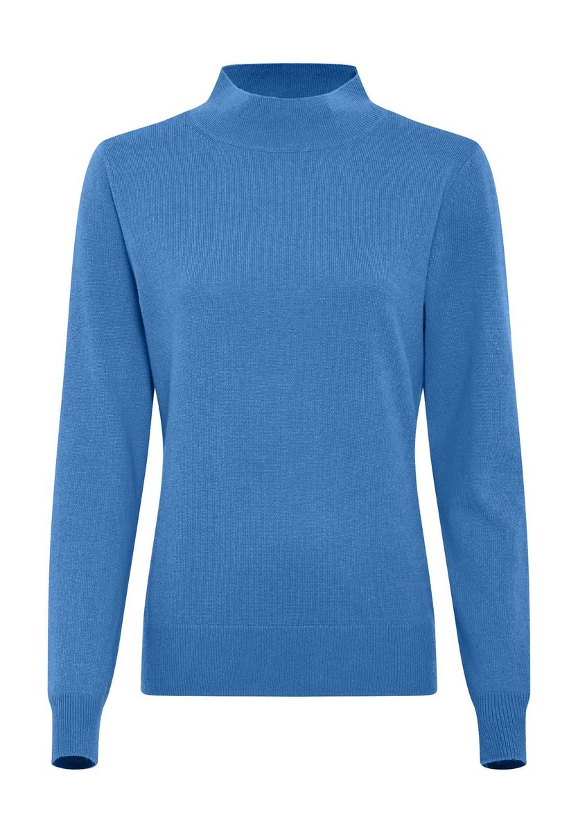 Seide-Kaschmir Pullover mit Stehkragen
