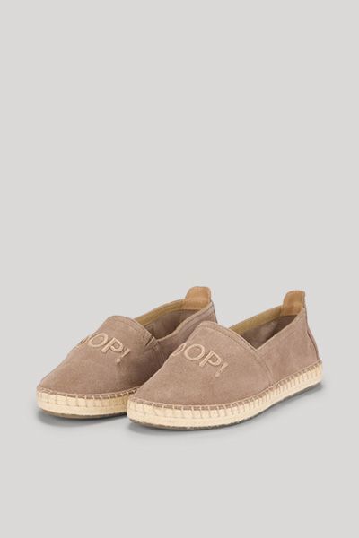 Bestickte Wildleder-Espadrilles mit Logo