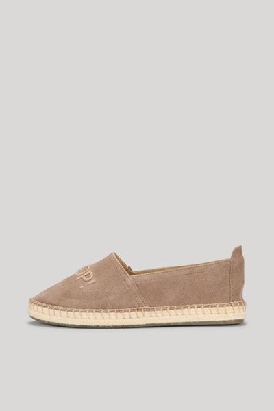 Bestickte Wildleder-Espadrilles mit Logo