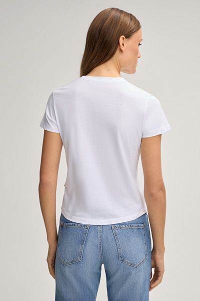 Baumwoll-T-Shirt mit Glitzer-Logo