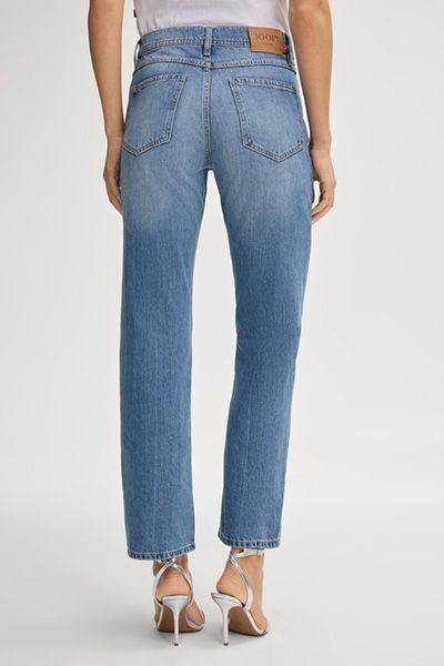High-Waist-Jeans mit geradem Bein