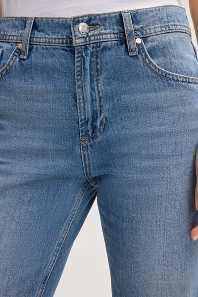 High-Waist-Jeans mit geradem Bein