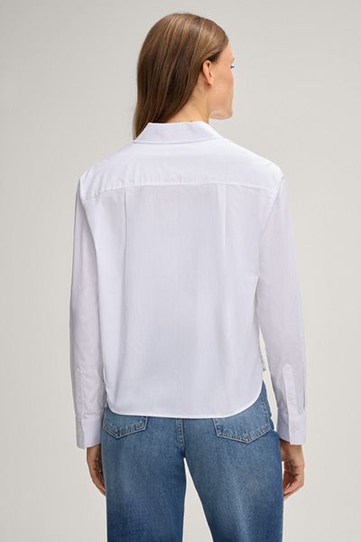 Locker geschnittene Baumwoll-Hemdbluse