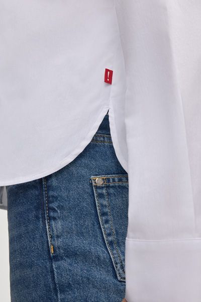 Locker geschnittene Baumwoll-Hemdbluse