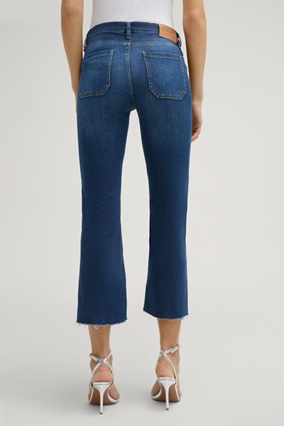 High-Waist Cropped Bootcut-Jeans