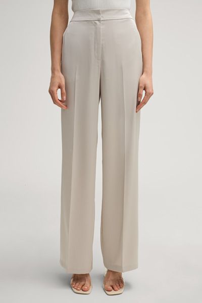 Elegante Satinhose mit weitem Bein