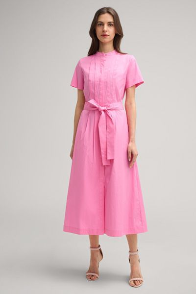 Modernes Midi-Hemdblusenkleid mit Plissee