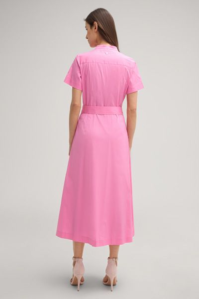 Modernes Midi-Hemdblusenkleid mit Plissee