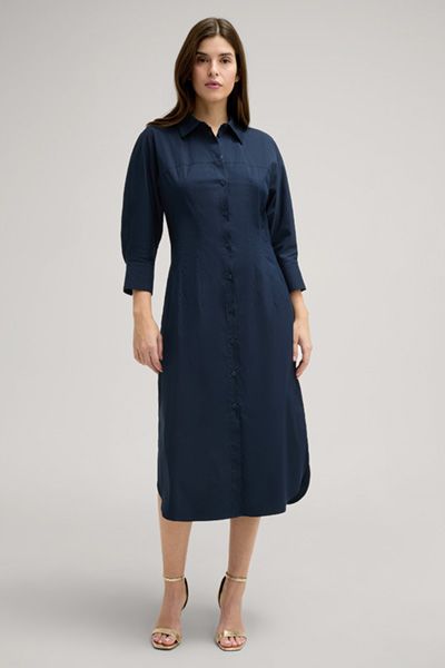 Elegantes Hemdblusenkleid in Midi-Länge