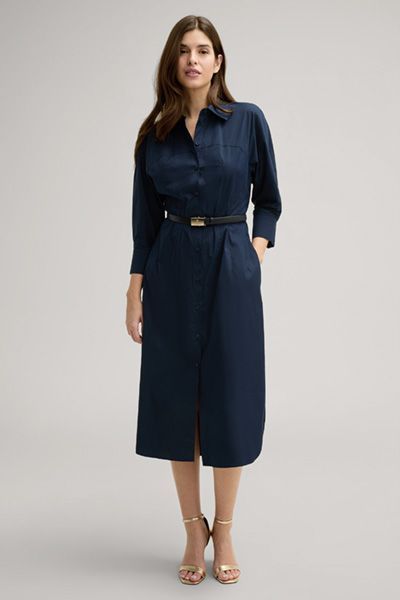 Elegantes Hemdblusenkleid in Midi-Länge