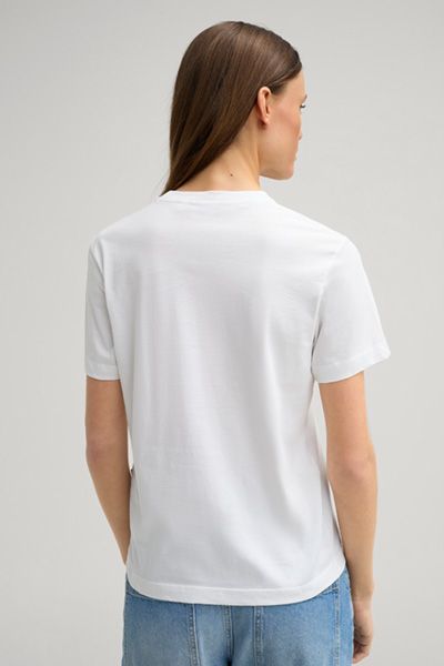 Klassisches Baumwoll-T-Shirt mit Herzprint
