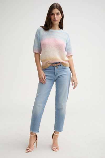Tapered Jeans mit hoher Taille