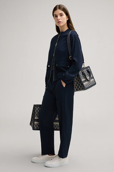 Leichter Crêpe-Blouson mit Pattentaschen