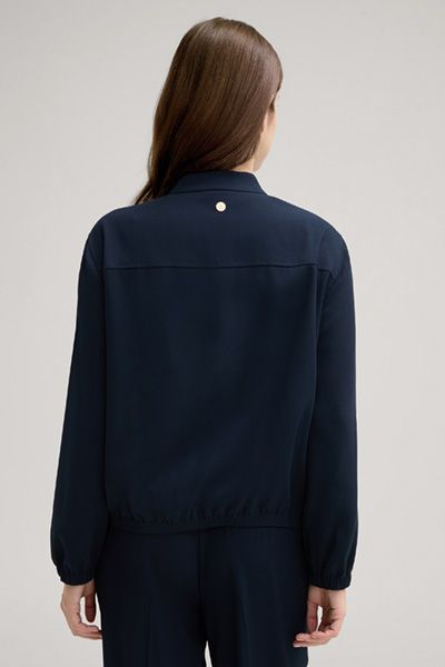 Leichter Crêpe-Blouson mit Pattentaschen
