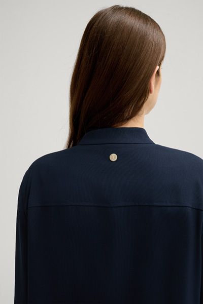 Leichter Crêpe-Blouson mit Pattentaschen
