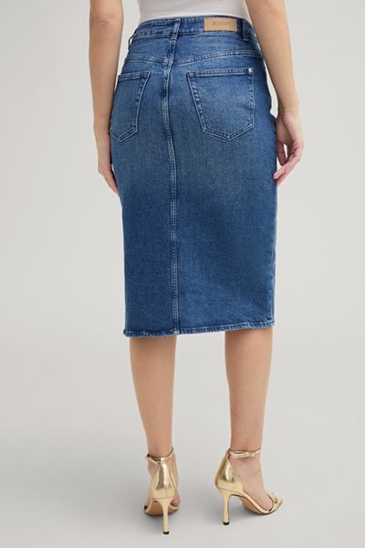 Schmal geschnittener Denim-Bleistiftrock