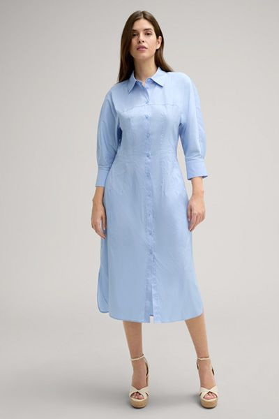 Tailliertes Midi-Hemdblusenkleid aus Baumwolle