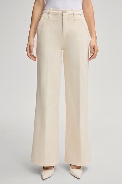 High-Waist-Jeans mit weitem Bein