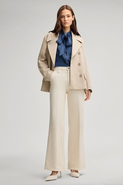 High-Waist-Jeans mit weitem Bein