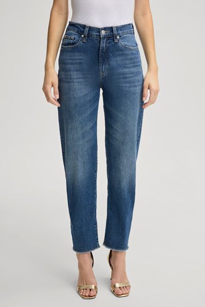 High-Waist Jeans mit Karottenschnitt