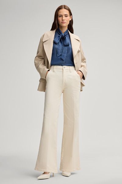 Elegante Jeansbluse mit Schluppe