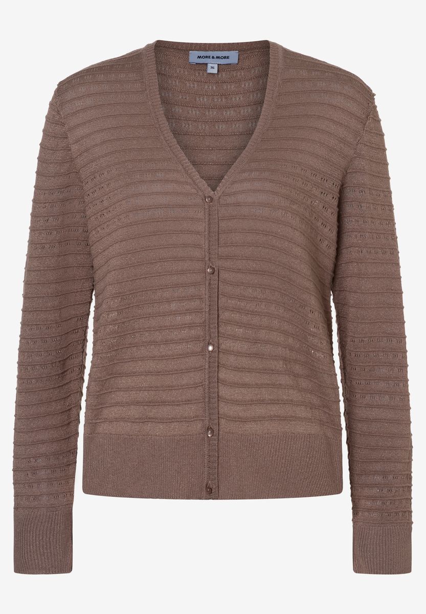 Strukturierter Cardigan mit V-Ausschnitt