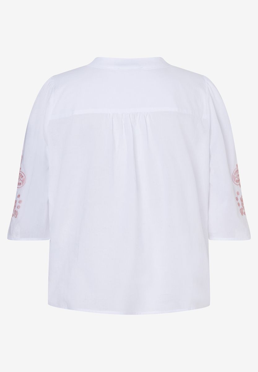 Bluse mit bestickten Ärmeln