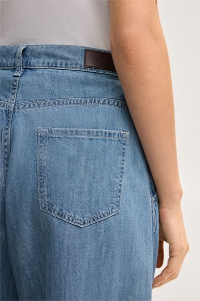 High-Waist Palazzo-Jeans mit weitem Bein