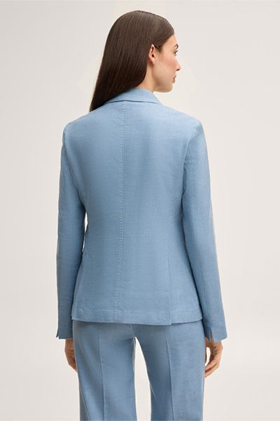 Taillierter Blazer aus Stretch-Leinen
