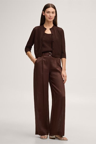 Cardigan mit Netzstruktur und Knöpfen